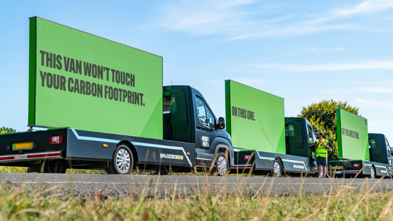 Digital AdVan LED screen on a UK street